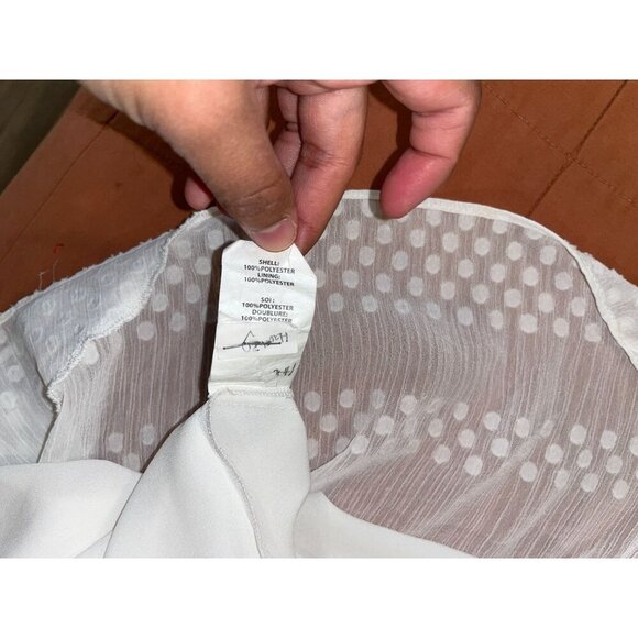 RAMY BROOK Simona White Clip Dot Mini Dress Smocked Bridal Bride Medium ($450) - Picture 9 of 9